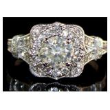 14kt White Gold 1.48 ct Round Diamond Ring