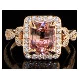 14kt Rose Gold 2.45 ct Tourmaline & Diamond Ring