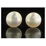 Genuine White Freshwater Pearl Earrings