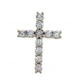 Beautiful Small White Topaz Cross Pendant