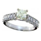 14kt Gold 1.42 ct Fancy Yellow Diamond Ring