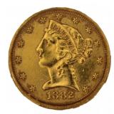 1882-S Liberty Head $5.00 Gold Half Eagle