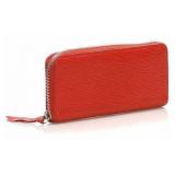 Louis Vuitton Red Clemence Zippy Wallet