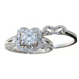 14kt Gold 1.82 ct Round Diamond Bridal Set