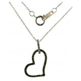 10kt Gold Fancy Green Sideways Heart Necklace
