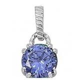 Round 2.10 ct Tanzanite Solitaire Pendant