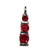 10kt Gold 1.50 ct Graduated Ruby Pendant