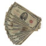 1963 Red Seal $5.00 United States Note