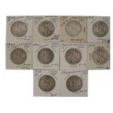 Mixed Date: Walking Liberty Silver Half Dollar