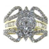 10kt Gold Brilliant 1.50 ct Diamond Cocktail Ring