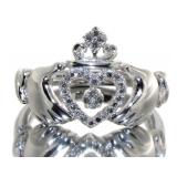 Brilliant Diamond Claddagh Ring