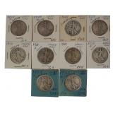 Mixed Date: Walking Liberty Silver Half Dollar