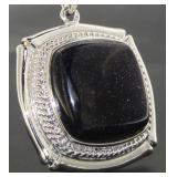 XX-Large Navy Blue Goldstone Fashion Pendant