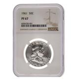1961 PF67- Franklin Half Silver Dollar