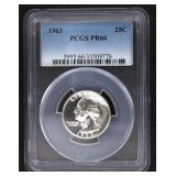 1963- PCGS PR66 Washington Silver Quarter