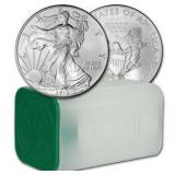 2010: US Mint Tube American Eagle Silver Dollar