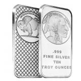 10 Ounce: Buffalo .999 Fine Silver Bar