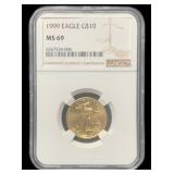 1999 MS69 American Eagle $10.00 Gold Coin