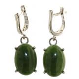 Genuine 6.50 ct Jade Dangle Earrings