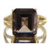 10kt Gold 7.80 ct Smoky Topaz Estate Ring
