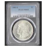 1881 San Francisco MS64 Morgan Silver Dollar