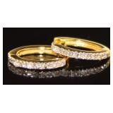 Genuine .21 ct Diamond Huggie Hoops