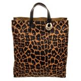 Fendi Large Chef Shopper Leopard Tote