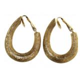 14kt Gold Elongated Clip Earrings