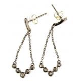 Genuine 1/4 ct Diamond Chandelier Earrings