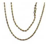 10kt Gold Rope Twist 30" Necklace *Quality