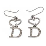 Dior Heart Logo Hook Earrings