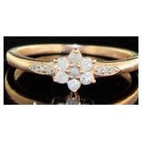 Rose Toned Natural 1/4 ct Diamond Ring