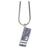 Dior No.2 Trotter Dog Tag Pendent Plate Necklace