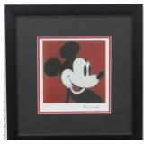 Mickey Mouse Print Plate Signed By Andy Warhol
