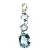 Natural 2.65 ct Swiss Blue Topaz Pendant