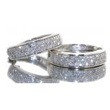 Brilliant 1/2 ct Diamond Huggie Hoop Earrings