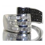 Brilliant 1.00 ct Black & White Diamond Ring
