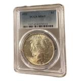 1922 MS65 GEM Peace Silver Dollar