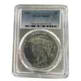 1923 MS65 GEM Peace Silver Dollar