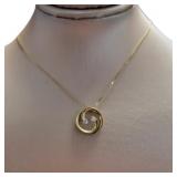 10kt Gold Double Diamond Necklace