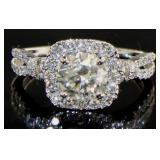 14kt Gold Round Brilliant 1.85 ct Diamond Ring