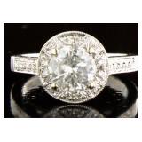 14kt Gold Round Brilliant 1.74 ct Diamond Ring