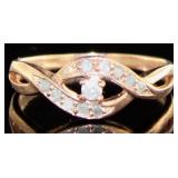 Genuine .20 ct Diamond Designer Rose Toned Ring