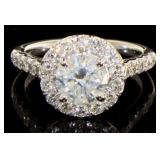 14kt Gold Round Brilliant 2.25 ct Diamond Ring