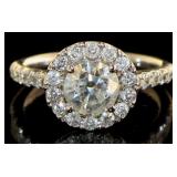14k White Gold 1.73 ct Round Diamond Ring
