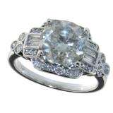 14kt Gold 3.41 ct Round Cut Diamond Ring
