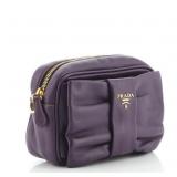 Prada Bow Camera Purple Leather Crossbody Bag