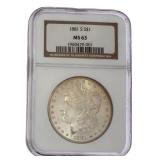 1881 San Francisco MS63 Morgan Silver Dollar