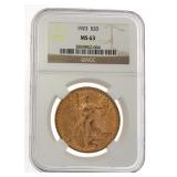1923 MS63 St. Gaudens $20.00 Gold Double Eagle
