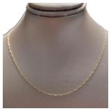 10kt Gold 17.5" Link Necklace